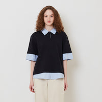 Women Combined Polo Top - Navy - SW2512212B