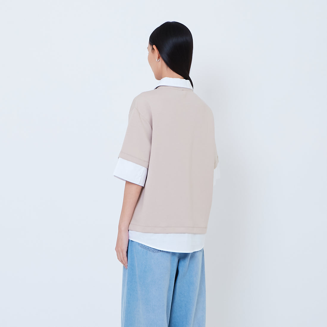 Women Combined Polo Top - Khaki - SW2512212C