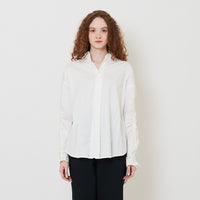 Women Oversized Folded Cuff Shirt - Off White - SW2512217A
