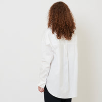 Women Oversized Folded Cuff Shirt - Off White - SW2512217A