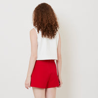 Women Oriental Zip Up Top - Off White - SW2512225A