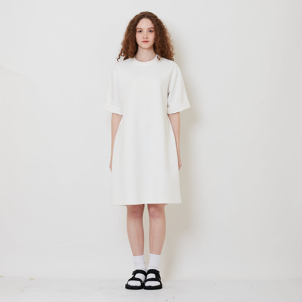 Women Embroidery Combined Dress - Off White - SW2512226A