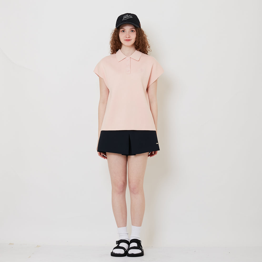 Women Pleated Shorts - Navy - SW2512229B