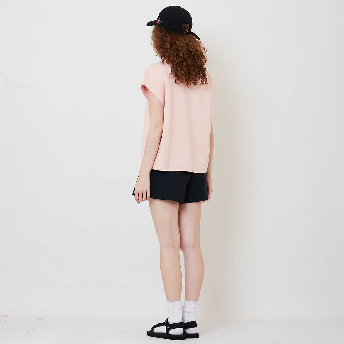 Women Pleated Shorts - Navy - SW2512229B