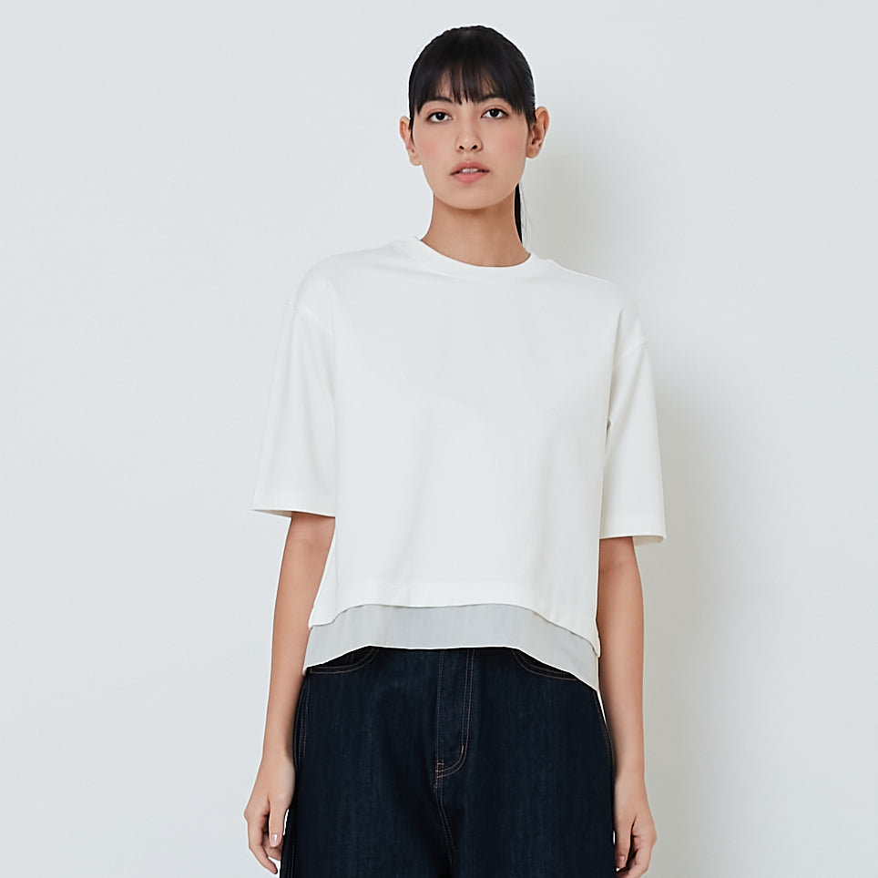 Women Combined Top - Off White - SW2601010A