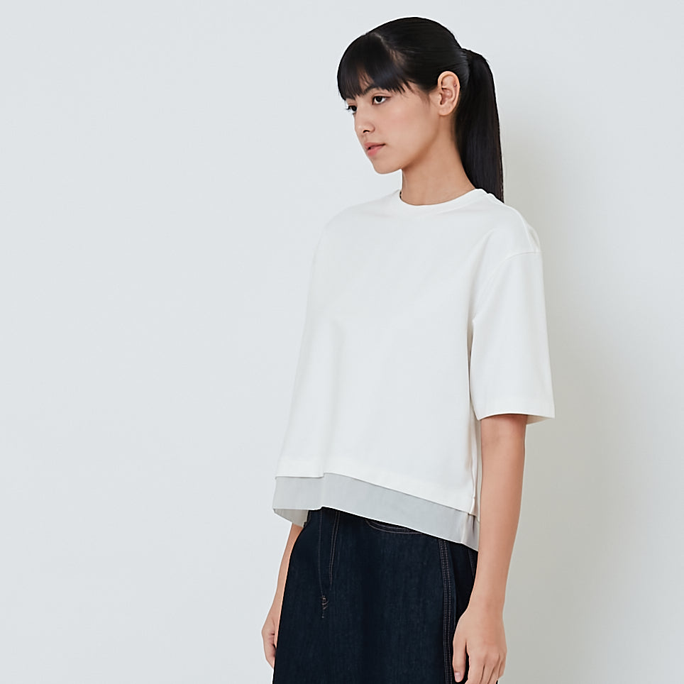 Women Combined Top - Off White - SW2601010A
