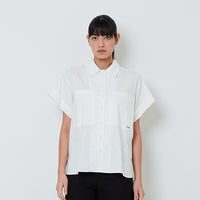 Women Oversized Shirt - Off White - SW2601017A