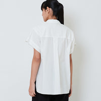 Women Oversized Shirt - Off White - SW2601017A