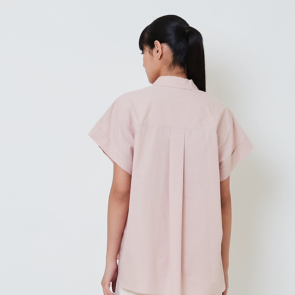 Women Oversized Shirt - Pink - SW2601017B