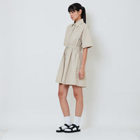 Women Nylon Short Dress - Khaki - SW2601019A