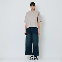 Women Mid-Rise Barrel Jeans - Blue - SW2601028A