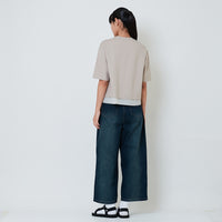 Women Mid-Rise Barrel Jeans - Blue - SW2601028A