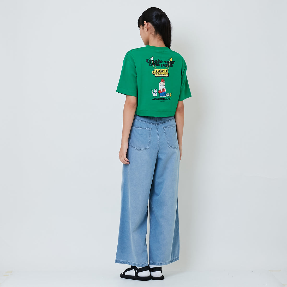 Women Straight Cut Jeans - Light Blue - SW2601029A