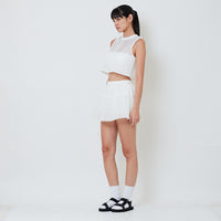 Women Mesh Skirt - Off White - SW2601035A