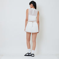 Women Mesh Skirt - Off White - SW2601035A