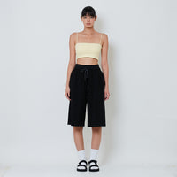 Women Double Waisted Sweatpants - Black - SW2601036A