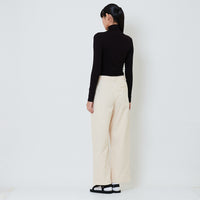 Women Wide Leg Long Pants - Light Khaki - SW2601098A
