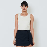Women Rib-Knit Tank Top - Off White - SW2601099A