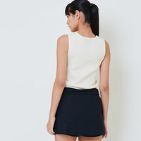 Women Rib-Knit Tank Top - Off White - SW2601099A