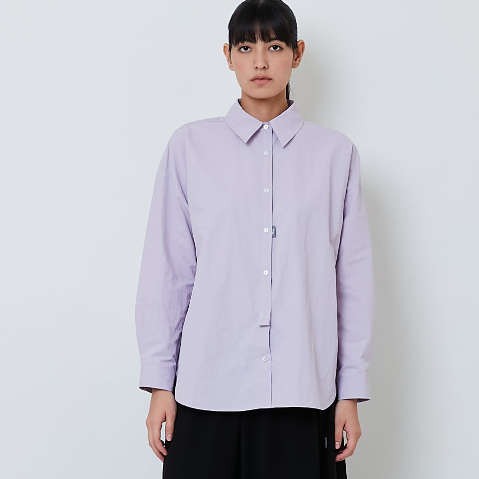Women Oversized Shirt - Purple - SW2602043B