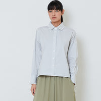 Women Ruffled Collar Shirt - Green - SW2602044A