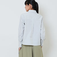 Women Ruffled Collar Shirt - Green - SW2602044A