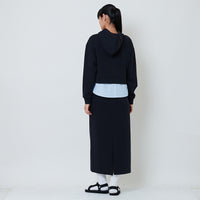 Women Combined Long Midi Skirt - Navy - SW2602046B