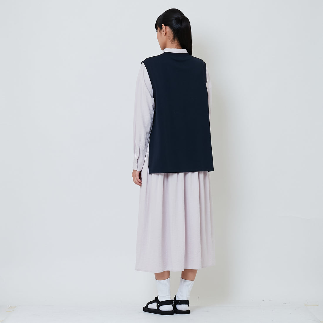Women 2-in-1 Maxi Shirt Dress - Lilac - SW2602048A