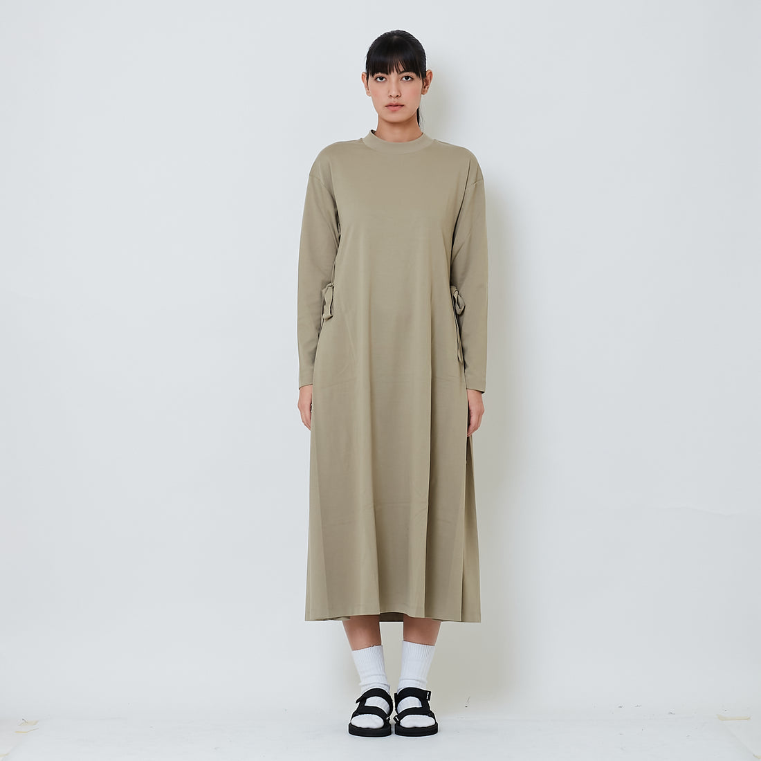 Women Loose Maxi Dress - Green - SW2602050A