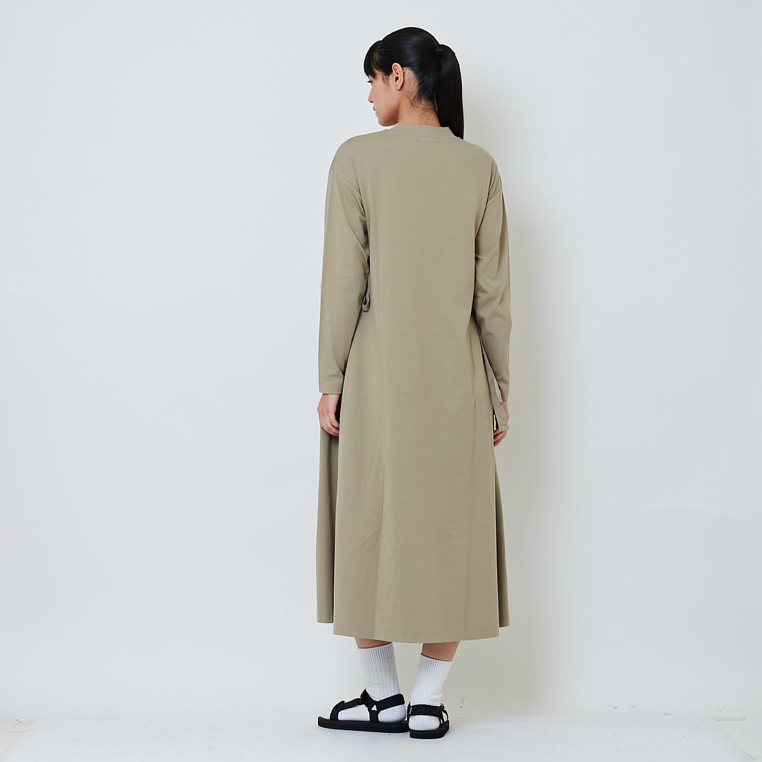Women Loose Maxi Dress - Green - SW2602050A