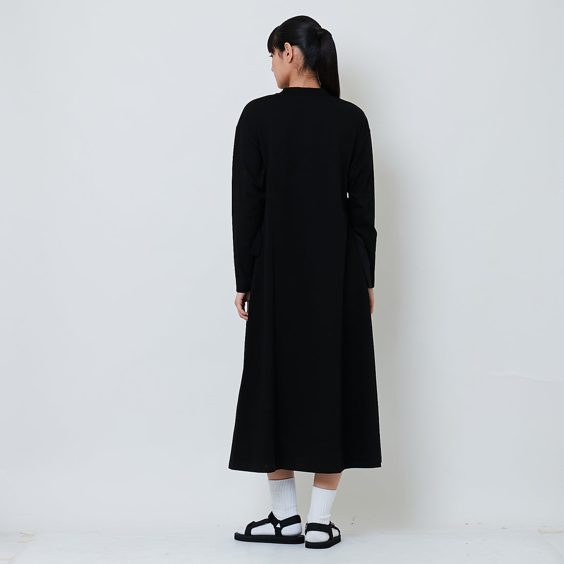Women Loose Maxi Dress - Black - SW2602050B