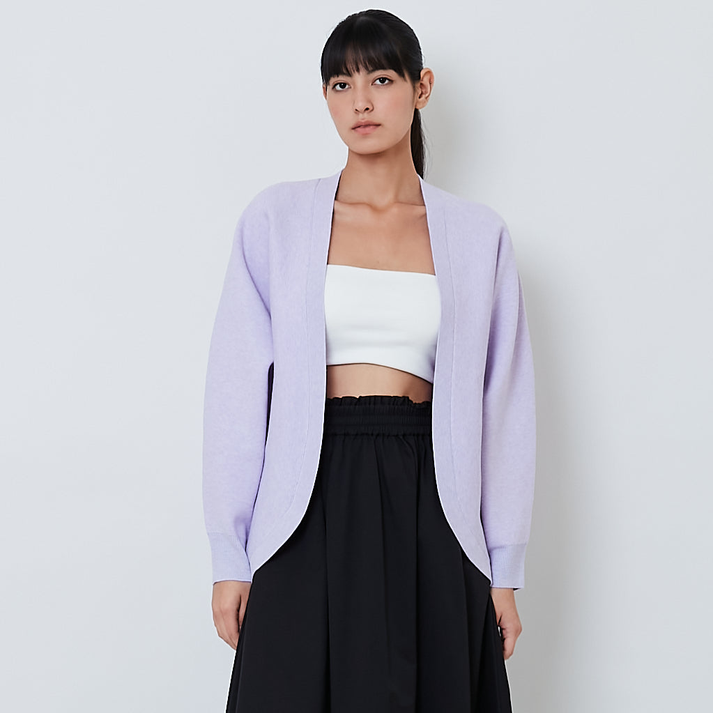 Women Batwing Cardigan - Purple - SW2602052A