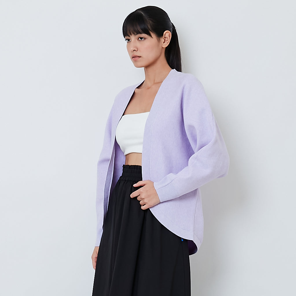 Women Batwing Cardigan - Purple - SW2602052A
