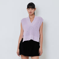 Women Sleeveless Vest Top - Purple - SW2602061A