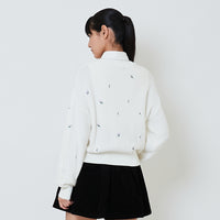 Women Cable Knit Sweater - Off White - SW2602062A