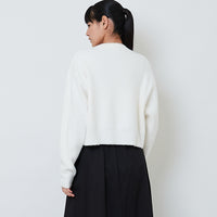 Women Fluffy Cardigan - Off White - SW2602100A