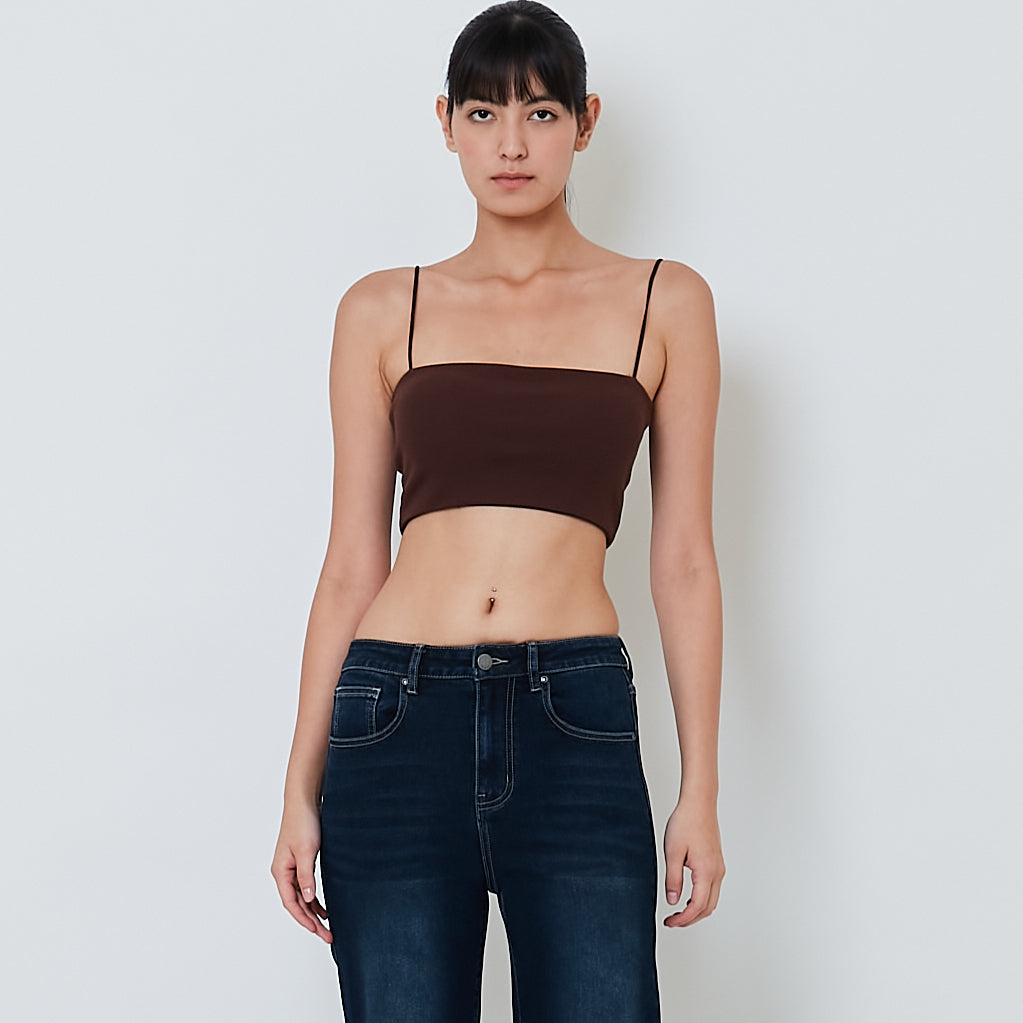 Women Padded Camisole - Brown - SW2602103C