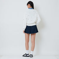 Women Denim Skirt - Blue - SW2602105A
