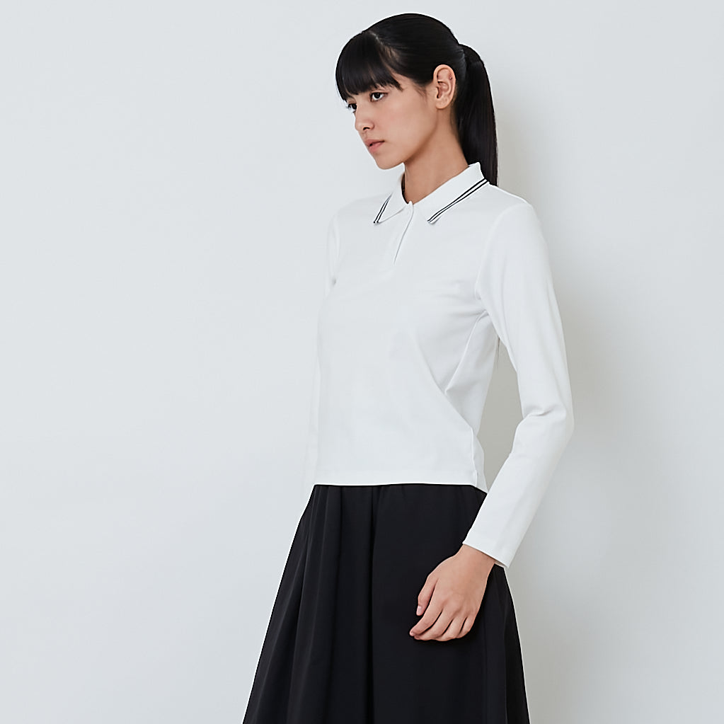 Women Long Sleeve Polo Top - SW2603066