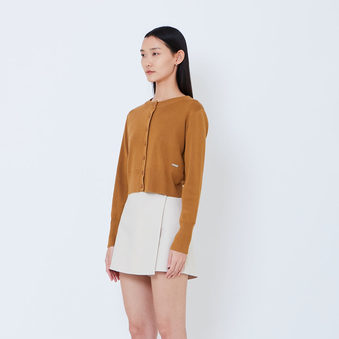 Women Knit Cardigan - Brown - SW2603074A