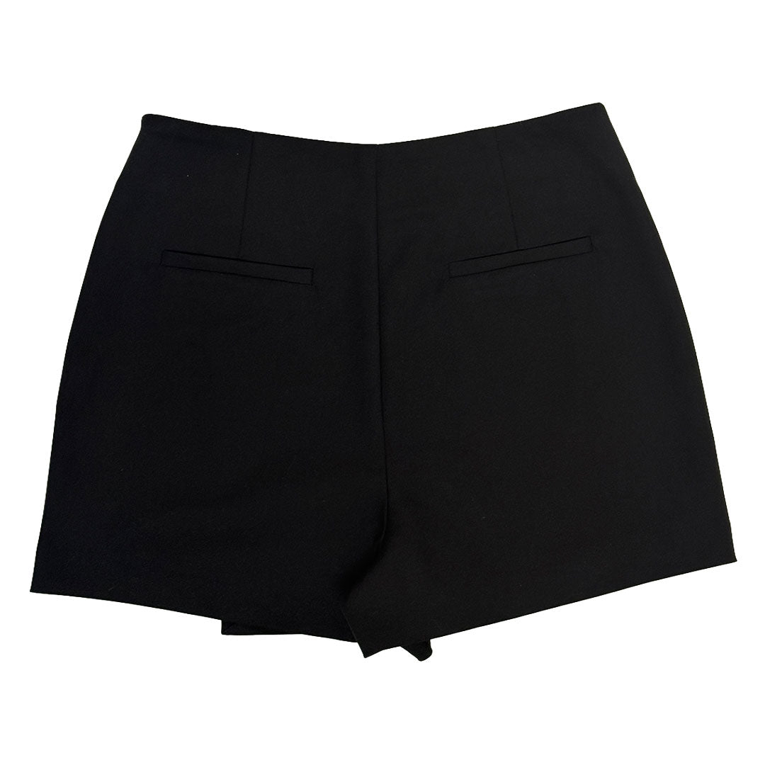 Women Stretch Cotton Skort - Black - SW2603075B