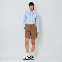 Women Tailored Shorts - Khaki - SW2603077A