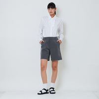 Women Tailored Shorts - Dark Grey - SW2603077B