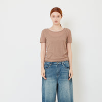 Women Double Layered Top - Brown - SW2606114B