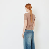 Women Double Layered Top - Brown - SW2606114B