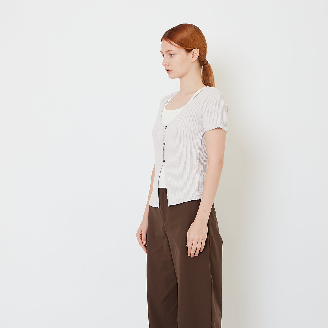 Women 2-in-1 Knit Top - Grey - SW2606118A