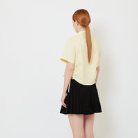 Women Cropped Shirt - Yellow - SW2606120A