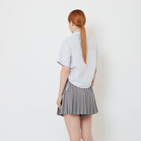 Women Cropped Shirt - Blue - SW2606120B