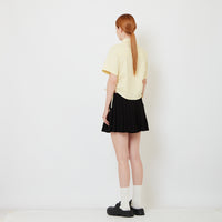 Women Pleated Skirt - Black - SW2606121B