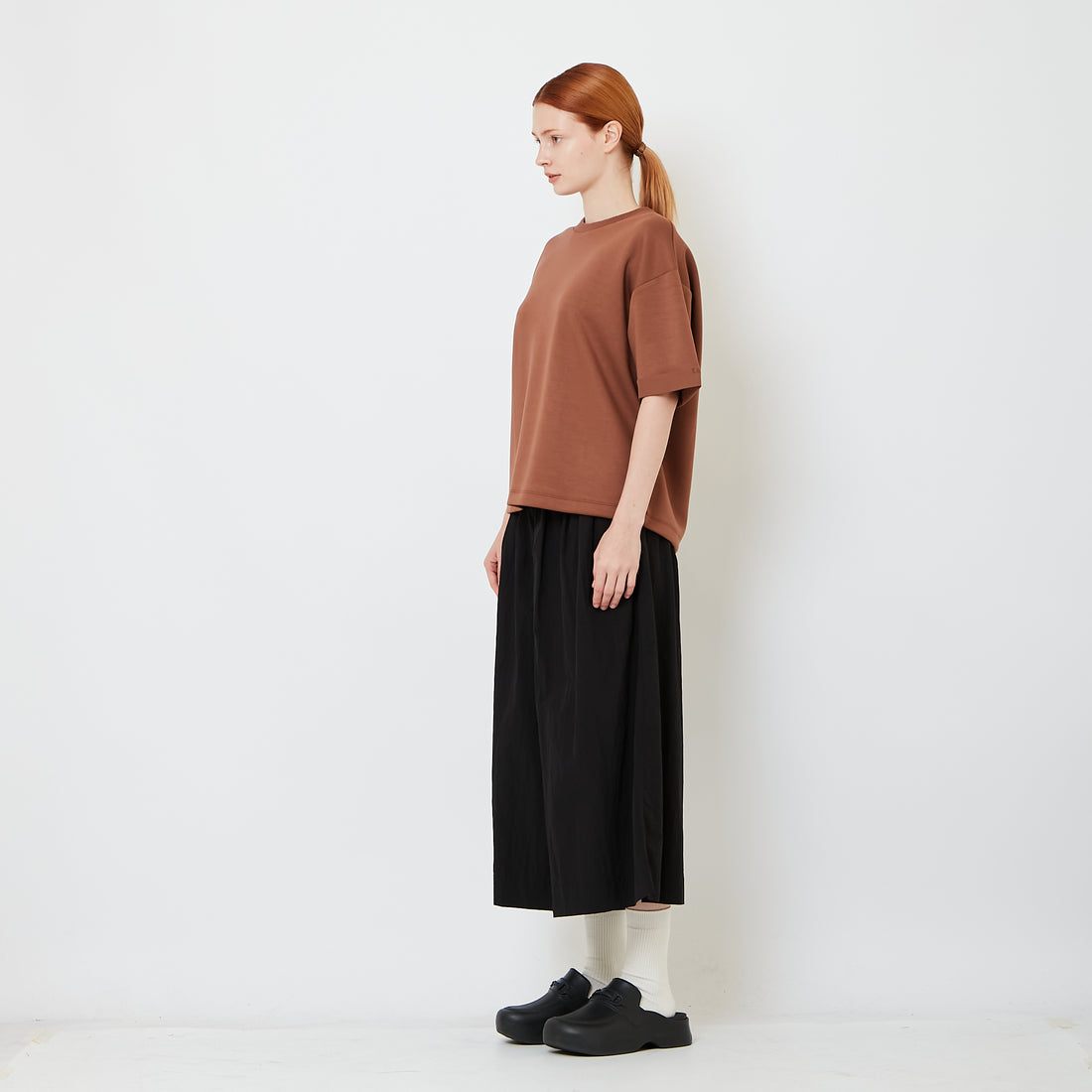Women Elastic Waist Pants - Black - SW2606122B